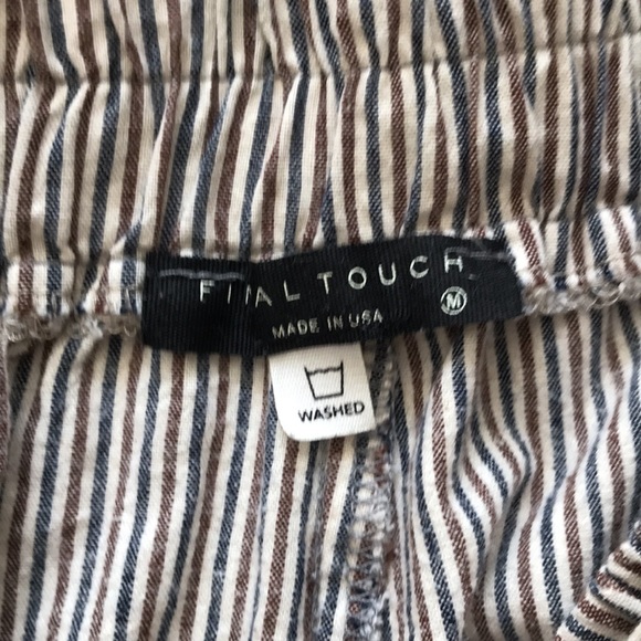 Final Touch Striped Cropped Pants (M) - Picture 3 of 8